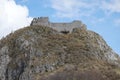 Cathar Castle of Montsegur in the Pyrenees in France